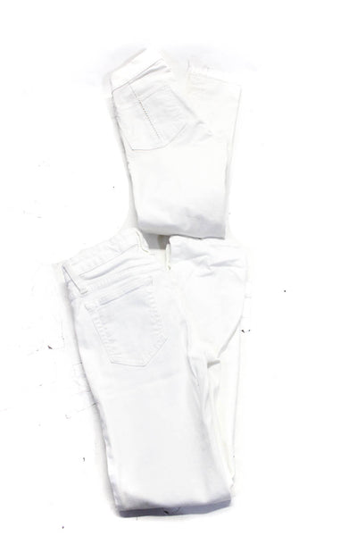 Rag & Bone Jean Joes Womens White Stitch Detail Skinny Leg Jeans Size 24 lot 2