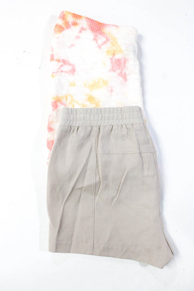27 Miles BCBG Max Azria Womens Cotton Tie Dye Ruched Shorts Pink Size XS S Lot 2