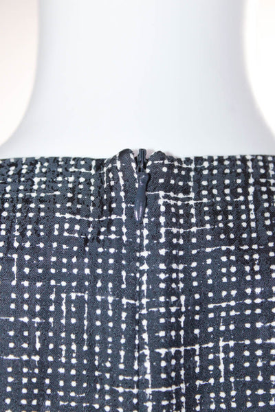 Derek Lam Womens Spot Back Zipped Short Sleeve Darted Sheath Dress Navy Size 8