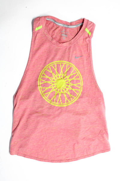 Nike PE Nation 14 & Union Womens Graphic Logo Athletic Tank Pink Size S/M Lot 3