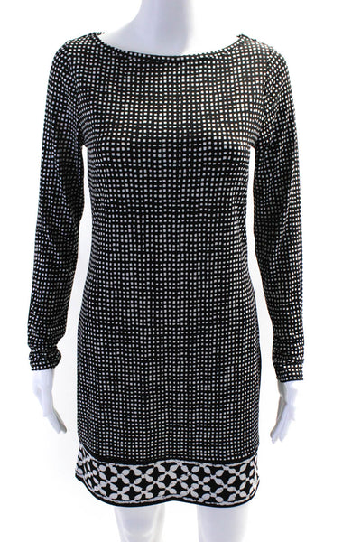 Michael Kors Womens Long Sleeve Casual Lightweight Spotted Print Dress Size XS