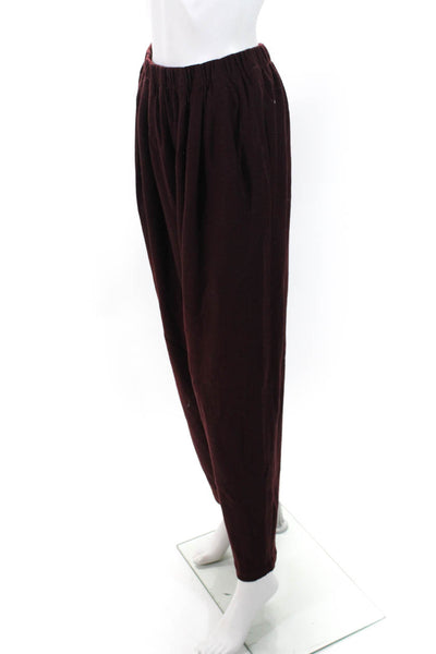 Eileen Fisher Women's Wool Straight Leg Casual Pants Purple Size 1