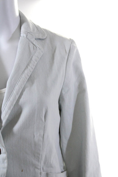 Cartonnier Anthropologie Womens Unlined Denim Blazer Jacket Light Blue Size 2