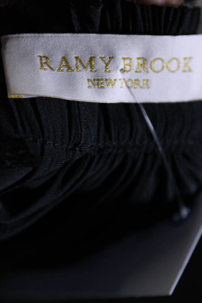 Ramy Brook Women's Halter Neck Key Hole Spaghetti Straps Black Blouse Size S