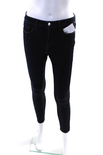 L'Agence Women's High Rise Skinny Jeans Dark Blue Navy Size 26