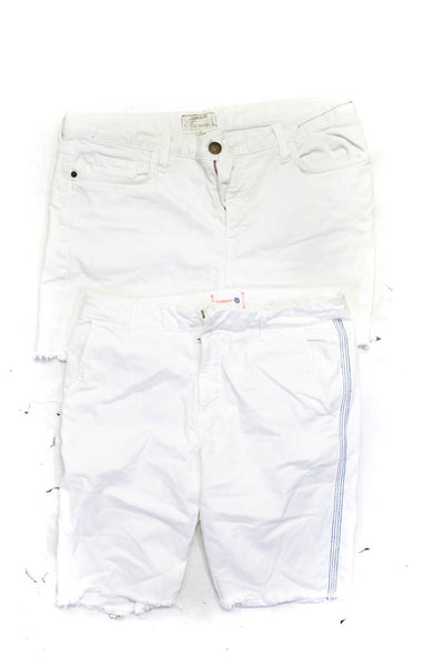 Sundry Current/Elliot Womens Zip Front Solid Cotton Shorts White Size 29/30 Lot