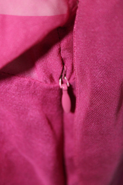 Rebecca Taylor Womens Silk Ruffle One Shoulder Tear Drop Gem Dress Pink Size 4
