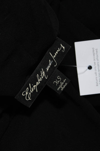 Elizabeth and James Womens Silk Sleeveless High-Low Hem Blouse Top Black Size XS