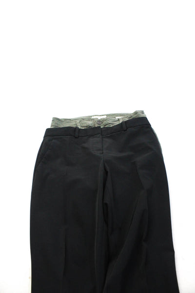 Theory Joie Womens Flat Front Straight Dress Pants Black Green Size 2 25 Lot 2