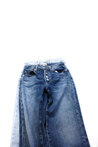Le Jean Womens Vivie Slim Sabine Straight Leg Jeans Blue Size 25 Lot 2