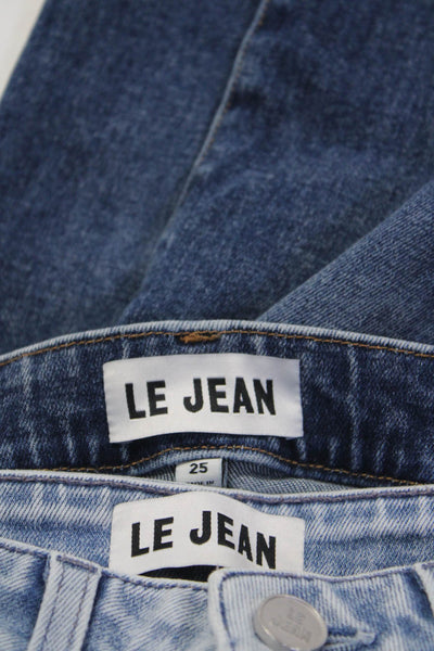 Le Jean Womens Vivie Slim Sabine Straight Leg Jeans Blue Size 25 Lot 2