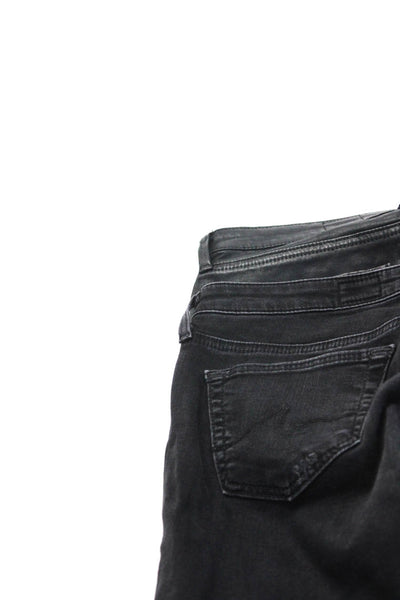 Adriano Goldschmied Women's Cigarette Cropped Denim Jeans Black Size 25 Lot 2