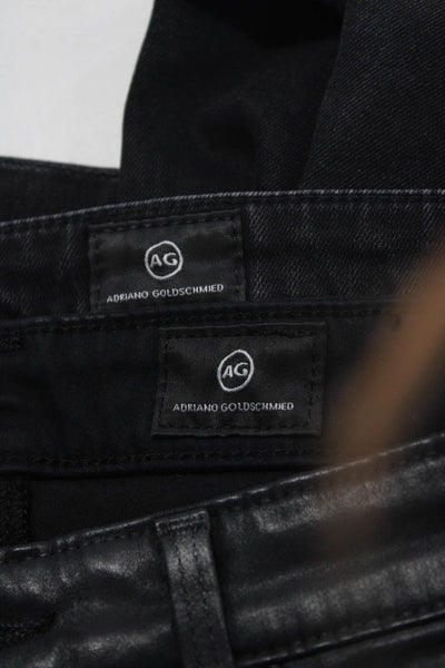 Adriano Goldschmied Women's Cigarette Cropped Denim Jeans Black Size 25 Lot 2