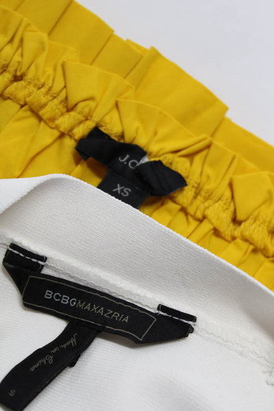 J Crew BCBGMAXAZRIA Womens Yellow Sleeveless Crop Top Size XS S Lot 2