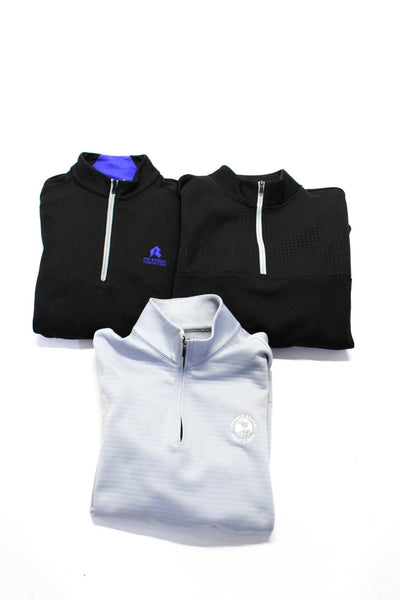 Adidas Men's Long Sleeve High Neck Quarter Zip Jacket Gray Size S Lot 3