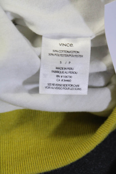 Vince Women's Long Sleeve Cotton Zip Up Hoodie Green Size S