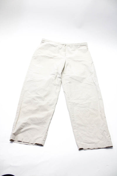 Eileen Fisher Women's Mid Rise Skinny Capri Denim Jeans Beige Size M Lot 2