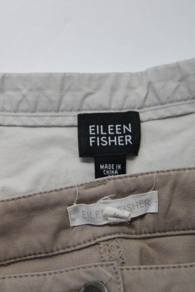 Eileen Fisher Women's Mid Rise Skinny Capri Denim Jeans Beige Size M Lot 2