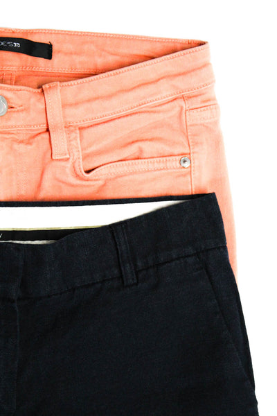 Joes Women's Midrise Five Pocket Skinny Denim Pant Orange Black Size 26 Lot 2