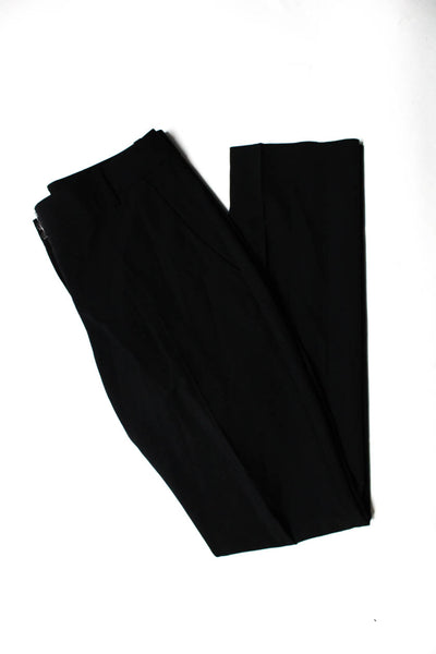 Theory  Women's Pleated Low Rise Straight Trousers Black Size 2 Lot 2