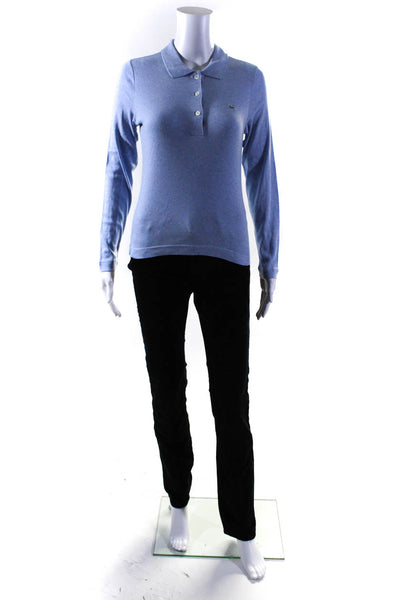 Lacoste AG Womens Corduroy Jeans Polo Shirt Blue Size FR 40 28 Lot 2