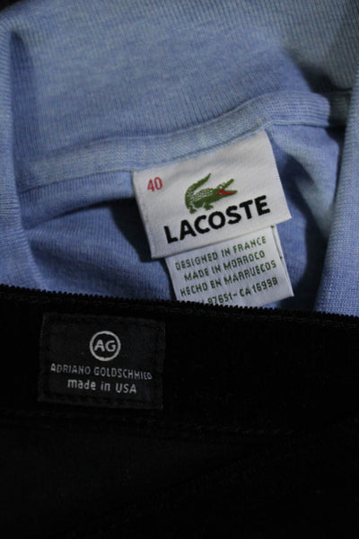 Lacoste AG Womens Corduroy Jeans Polo Shirt Blue Size FR 40 28 Lot 2