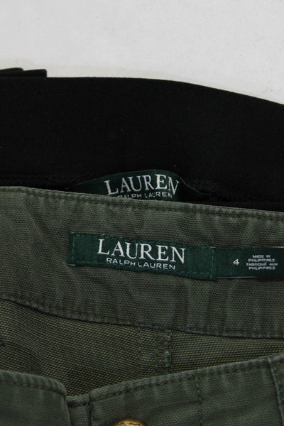 Lauren by Ralph Lauren Womens Trousers Stipe Trim Black White Red Size XS Lot 2