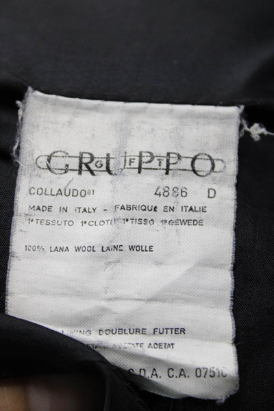 Giorgio Armani Women's Collar Long Sleeves One Button Lined Blazer Black Size 42