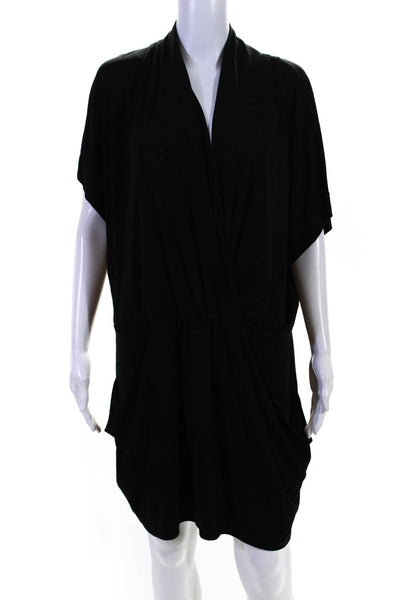 Rachel Rachel Roy Women's V-Neck  Dolman Sleeves Mini Dress Black Size M