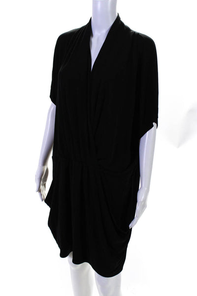 Rachel Rachel Roy Women's V-Neck  Dolman Sleeves Mini Dress Black Size M