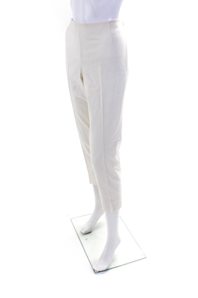 Lafayette 148 New York Womens High Rise Stanton Dress Pants White Woo Size 4