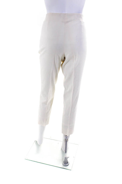 Lafayette 148 New York Womens High Rise Stanton Dress Pants White Woo Size 4