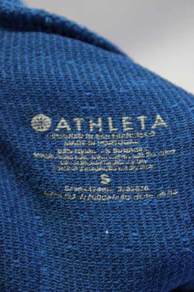 Athleta Women's Spotted Long Sleeve Turtle Neck Top Blue Size S Lot 2
