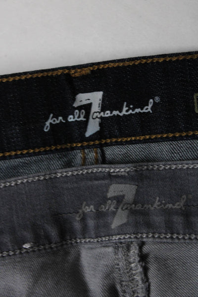 7 For All Mankind Women's High Waist Five Pockets Straight Denim Pant 32 Lot 2