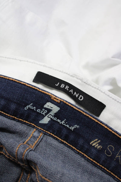 J Brand Women's High Waist Five Pockets White Skinny Jean Pant Size 28 Lot 2