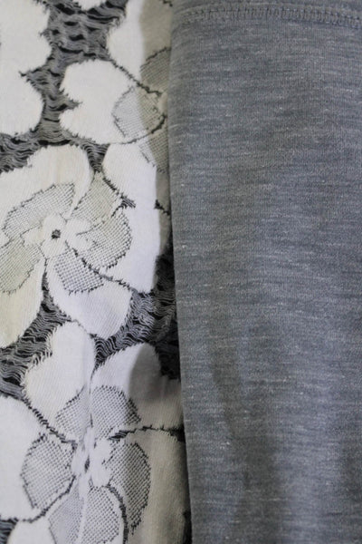 Gianni Bini Women's Crewneck Short Sleeves Gray Floral T-Shirt Size XS Lot 2