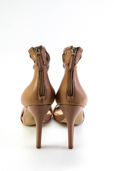 Gianni Bini Women's Open Toe Ankle Straps Stiletto Sandals Nude Size 6.5