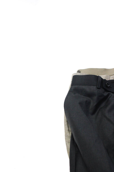 Johnathan Kayne Men's Cotton Button Pleated Straight Leg Trousers Green M Lot 3