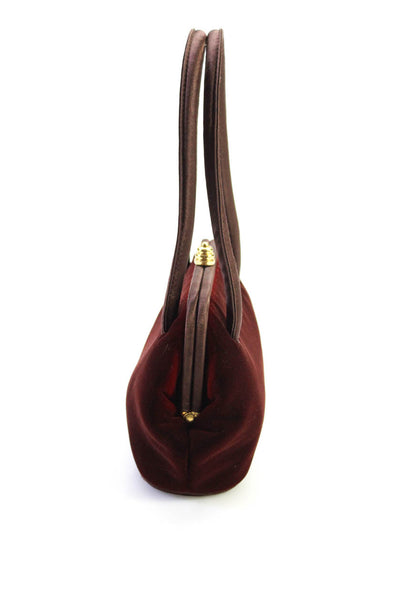 Carolyne Barton Women's Velvet Clasp Evening Clutch Handbag Purple
