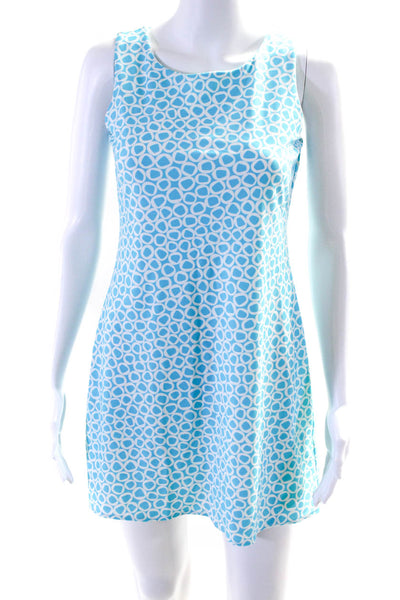 Jude Connally Womens Abstract Sleeveless Athletic Golf Dress Blue Size XS