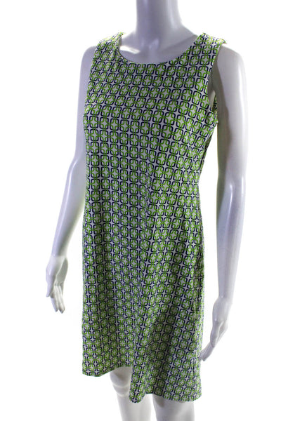 Jude Connally Womens Scoop Neck Sleeveless Abstract Nylon Dress Multi Size S