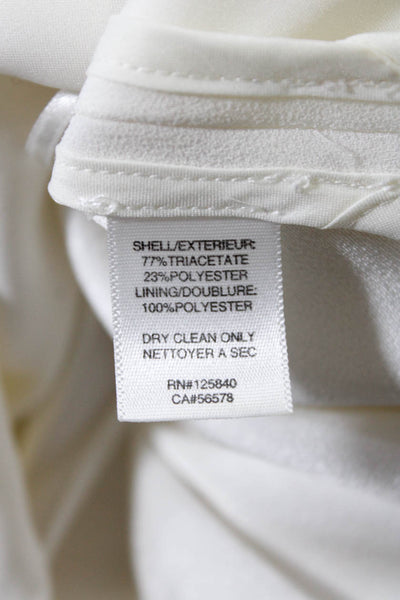 Intermix Women's Long Sleeve Cotton Crew Neck Blouse White Size S