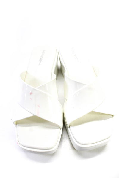 Jeffrey Campbell Women's Bubblegum Platform Jelly Sandals White Size 9