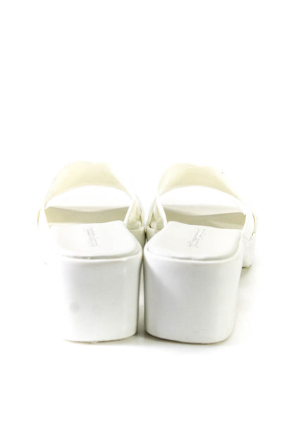 Jeffrey Campbell Women's Bubblegum Platform Jelly Sandals White Size 9