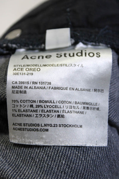 ACNE Studios Mens Slim Skinny Dark Washed Non Distressed Jeans Blue Size 31/32