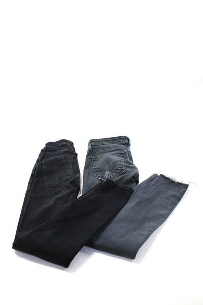 Closed AG-ED Denim Womens Cotton Skinny Leg Denim Jeans Black Size 24 26 Lot 2