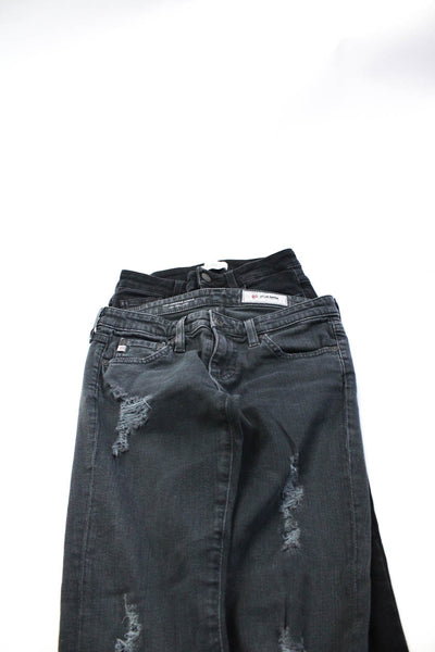 Closed AG-ED Denim Womens Cotton Skinny Leg Denim Jeans Black Size 24 26 Lot 2