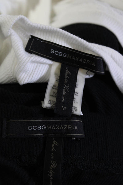 BCBG Max Azria Womens Ribbed Sleeveless Tank Top Maxi Skirt Black Size S M Lot 2
