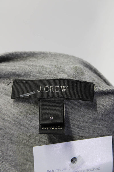 J Crew Womens Gray Knit Crew Neck Long Sleeve Pockets A-Line Dress Size S