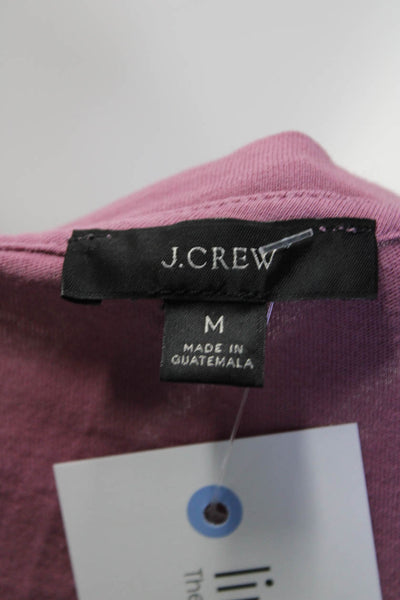 J Crew Womens Pink Cotton Ruffle Crew Neck Sleeveless A-line Tiered Dress Size M